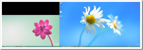 Windows 8 Dual Screen different wallpaper thumb - 7 Windows 8 Tips to Make Better Use of Dual Monitors