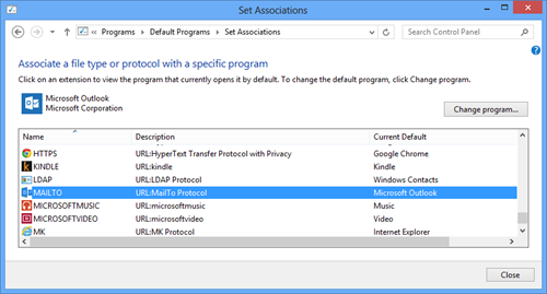 Change Default Programs MailTo popup done thumb - How To Change Default MailTo Behavior in Windows 8