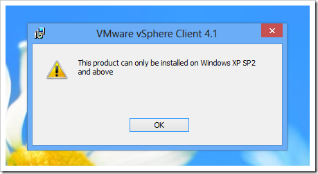 VMware vSphere Client Error windows 8 thumb - How To Install VMware vSphere Client on Windows 8