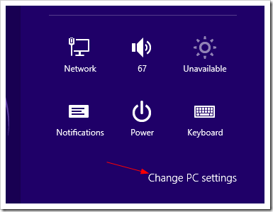 Windows 8 PC Settings from Charm Bar thumb - 3 Ways to Fire Up Windows 8 Advanced Boot Options