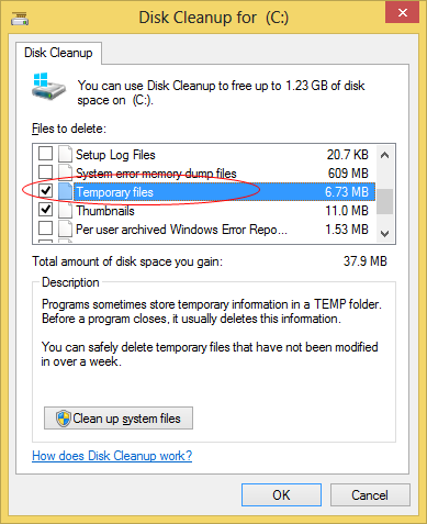 Disk Cleanup temporary files thumb - Why You Need to Clean Up Your Temp Directory?