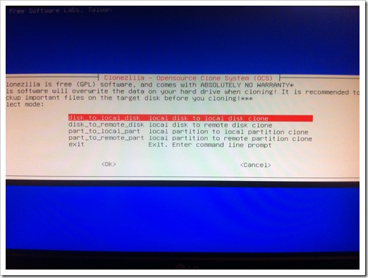 IMG 1154 thumb - Tuxboot Create Bootable Clonezilla ISO image For Raw Hard Drive Clone