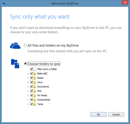 SkyDrive Sync Folder thumb - How To Use SkyDrive's New Selective Sync and Share Feature