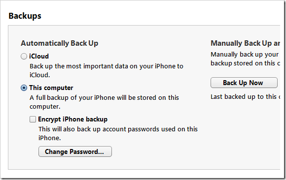 iPhone Backup on iTunes thumb - How To Back Up Your iPhone SMS Text Messages on Windows