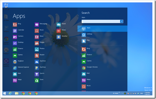 8StartButton Start Screen with Search thumb - 8StartButton Brings A Different Start Menu in Windows 8