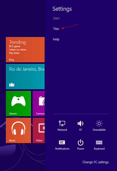 Settings Charm Tiles thumb - Windows 8 Quick Tip: How To Enable and Show Administrative Tools on Start Screen