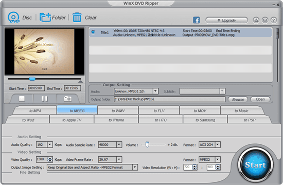 WinX DVD Ripper thumb - How To Extract Video Clip From A Video File or DVD Disc