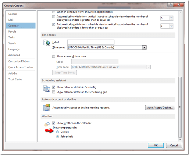2013 03 06 1510 thumb - How To Change Outlook&rsquo;s Calendar Weather Temperature From Fahrenheit to Celsius
