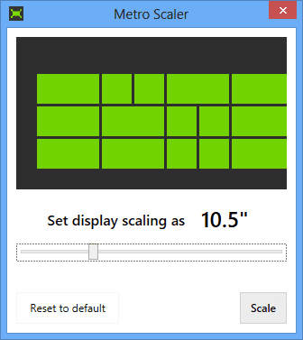 Metro Scaler main windows thumb - Scale Your Windows 8 Start Screen (Modern UI) Easily with Metro Scaler