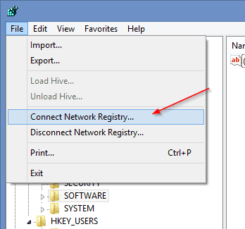 Regedit connect network registry - How To Remotely Enable/Disable Remote Desktop Connection on Windows 7 and Windows 8