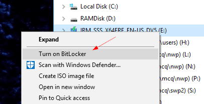 BitLocker turn on in File Explorer - How To Use BitLocker to Encrypt and Protect USB Drives in Windows 10