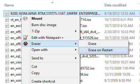 Eraser from the context menu - The Complete Data Wiping Guide for Your Windows Computer