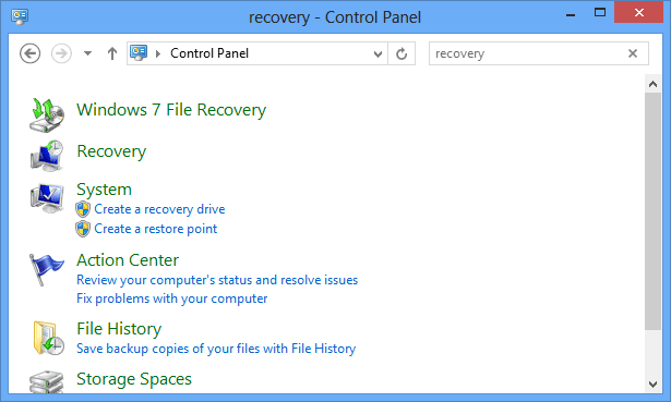 recovery Control Panel 2013 06 23 08 24 12 - Creating a Windows 8 Recovery Tool to Help You Recover from Disaster