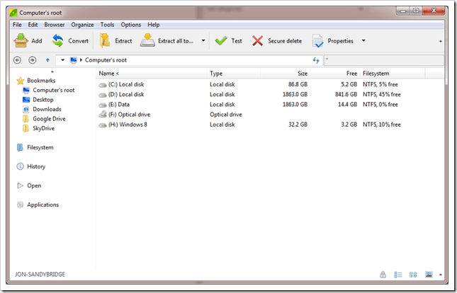 2013 08 26 0739 thumb - PeaZip is a Modern ZIP Utility, an Alternative to WinRAR and 7-zip