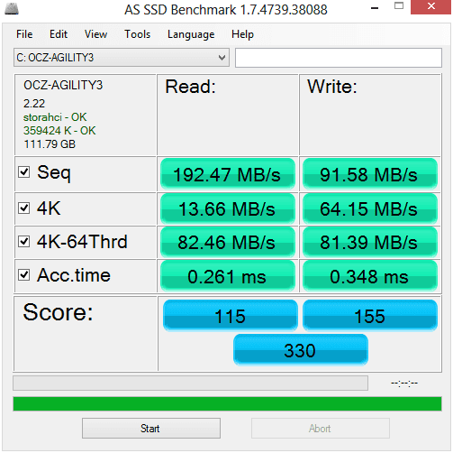 AS SSD Benchmark 1.7.4739 - 10 Free Tools To Keep Your SSD in Good Shape in Windows