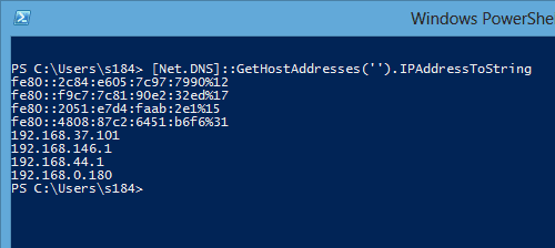 GetHostAddresses Only IP Addresses - How To Quickly List All IP Addresses Assigned to My Windows Computer