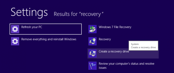 Search for Recovery 600x252 - Create Your Own Windows USB Recovery Drive in Windows 8 and 8.1