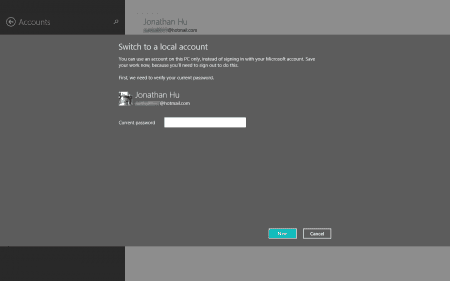 switch to local windows 8.1 accounts 450x281 - Windows 8.1 How To Convert Windows Live Account To Local Account