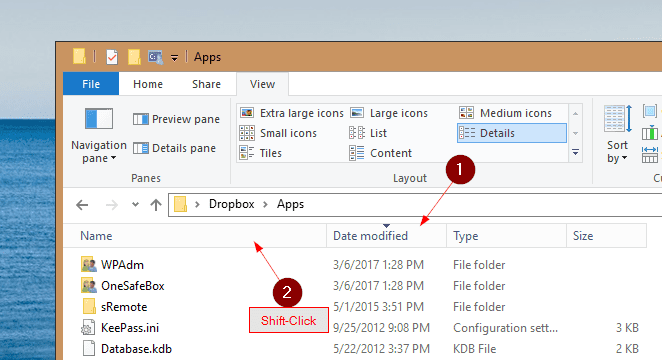 Tips to order by date with folders at top - How To Keep Folder Show Top Always Before Files When Sort By Date In Windows 8