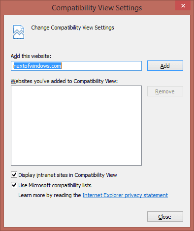 Compatibility View Settings 2013 11 04 13 25 01 - Where is Compatibility View in IE 11, And How To Use It?