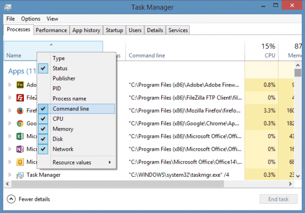 Task Manager command line 600x418 - 10 Windows 8.1 Task Manager Features You May Not Know