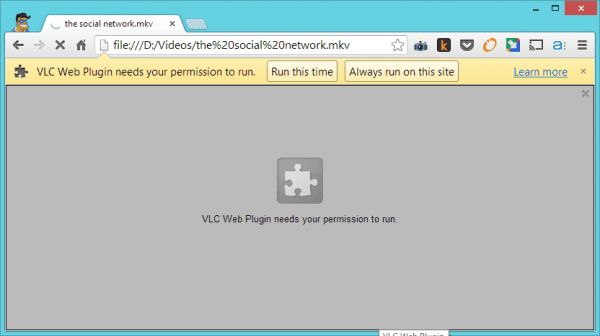 VLC needs your permission