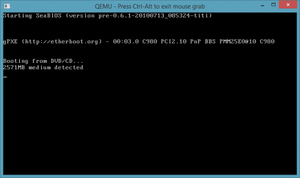 2014 03 17 21 06 51 QEMU 600x357 - Testing Your Bootable ISO Image Files without Burning It First