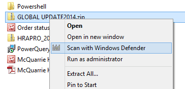 Windows Defender added into Context Menu - Add Scan with Windows Defender to the File Context Menu in Windows 8