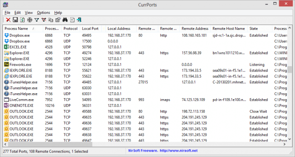 CurrPorts 2014 07 31 15 35 32 600x320 - How To Know Which Windows Programs Connects To Internet On Your Computer