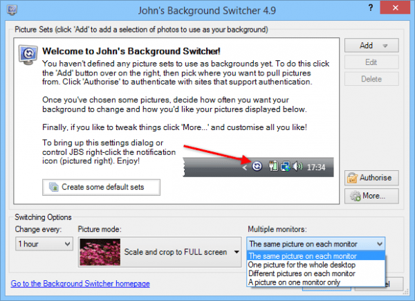 Johns Background Switcher 4.9 2014 10 09 16 18 44 600x435 - Windows 8 Quick Tip: How To Set Different Wallpapers for Different Monitors