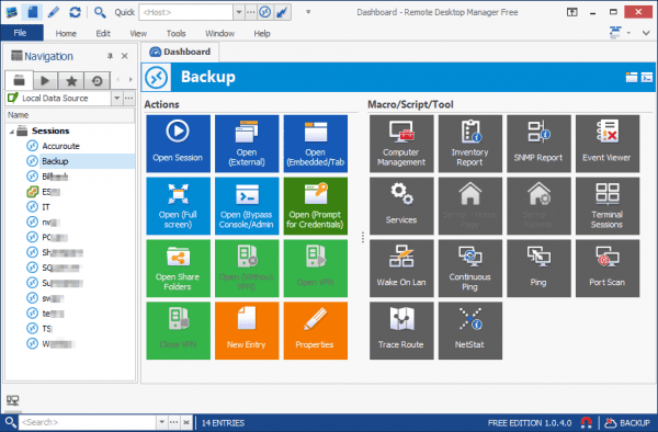 Remote Desktop Manager Dashboard 600x394 - Remote Desktop Manager Free is A Must Have All-in-One Management Tool for IT Professionals