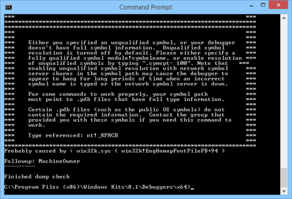 dumpchk - command prompt