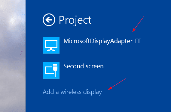 Add a wireless display - Add A Wireless Display is Missing in Windows 8.1 and How To Get it Back