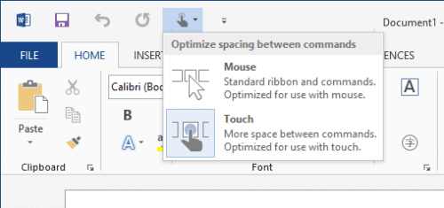初心者: Office 2013 でタッチ モードを有効にする方法