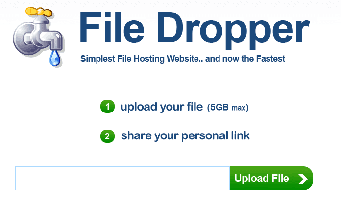 File Dropper - 6 Free Casual File Sharing Online Tools for Files Over 1GB