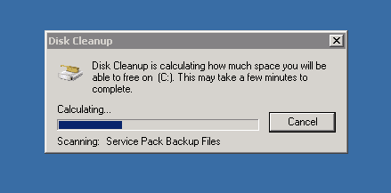 Disk Cleanup Scanning - How To Clean Up WinSxS Folder on Windows 2008 R2 to Gain More Disk Space