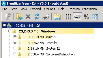 WinSxS Size after cleanup - How To Clean Up WinSxS Folder on Windows 2008 R2 to Gain More Disk Space