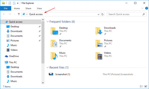 File Explorer Quick Access 600x360 - How To Open File Explorer to A Specific Location in Windows 10