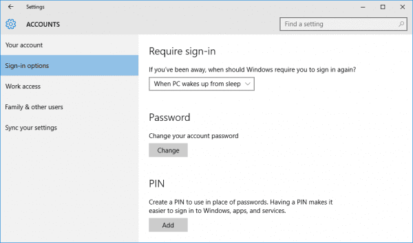 Sign in options 600x354 - 10 Things You Should Do Right After Installing Windows 10