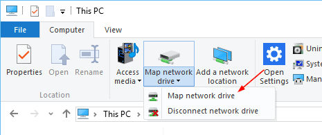 File Explorer This PC Map Network Drive - Placeholders are Gone from OneDrive in Windows 10, What To Do?