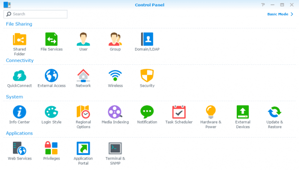 Synology Control Panel