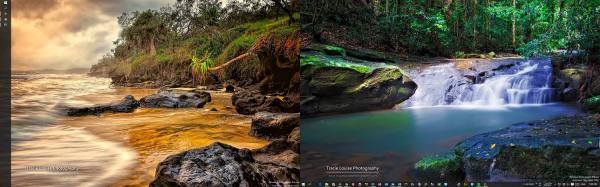 Desktop two screens with different taskbar location 600x187 - How To Relocate The Taskbar on Windows 10