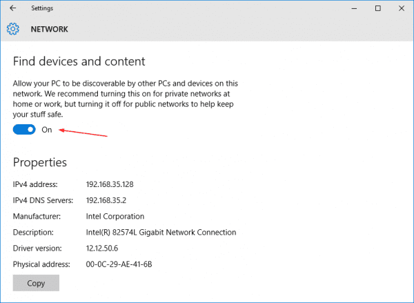 Network find devices and content in Windows 10 600x439 - How To Switch Network Between Public and Private in Windows 8.1 and 10