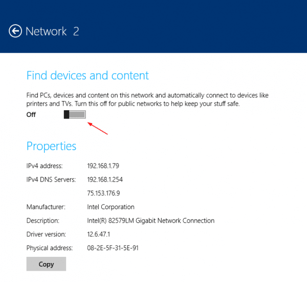 PC Settings network Network 600x550 - How To Switch Network Between Public and Private in Windows 8.1 and 10