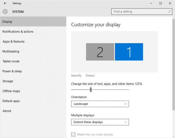 Settings 2015 09 09 11 35 37 600x473 - Setting Up Display Scaling Level Text Size Separately for Each Monitor on Windows 10