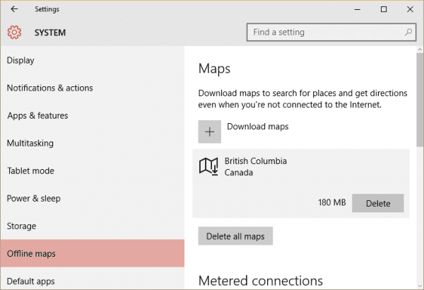 Settings offline maps download maps canada downloaded 600x410 - How To Download And Save Maps for Offline Use in Windows 10