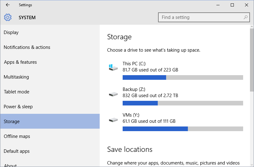 Analyse The Hard Drives with Storage Sense on Windows 10 - NEXTOFWINDOWS.COM
