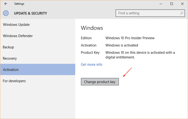 Settings Update Activate 600x379 - Using Windows 7, 8, or 8.1 Product Keys to Activate Windows 10