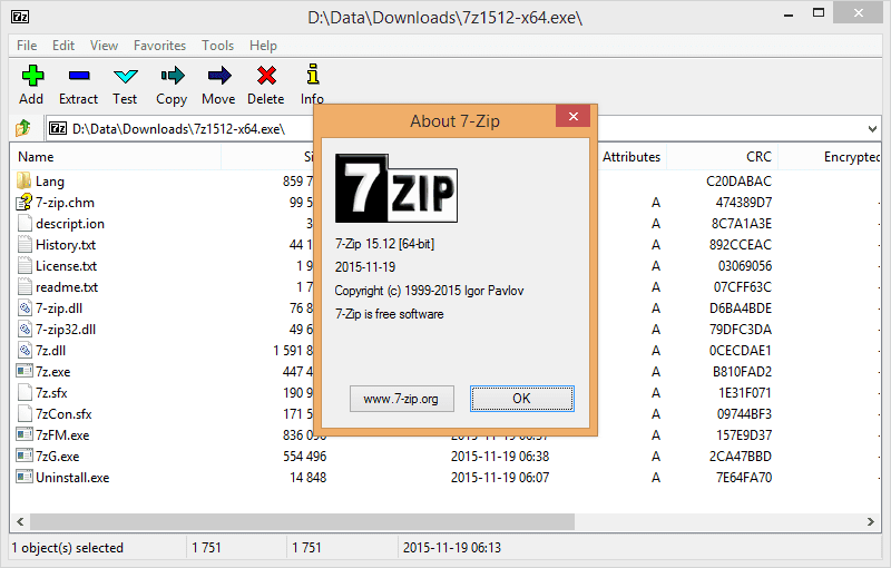 7 zip download chip windows 8