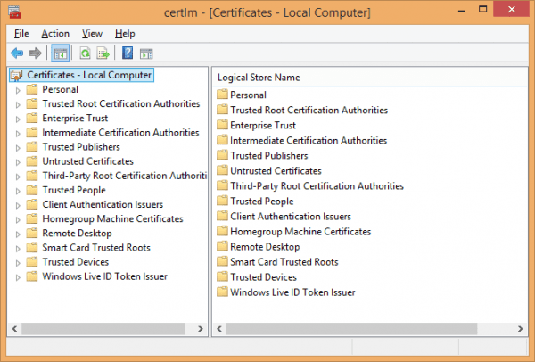 certlm Certificates Local Computer 2015 11 28 23 20 54 600x406 - Scanning Windows Certificate Root Store for Suspicious Certificates